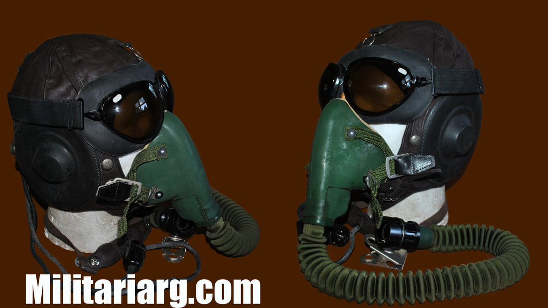 Flight Helmet Fighter Pilot Flight Leather Helmet Oxygen Mask